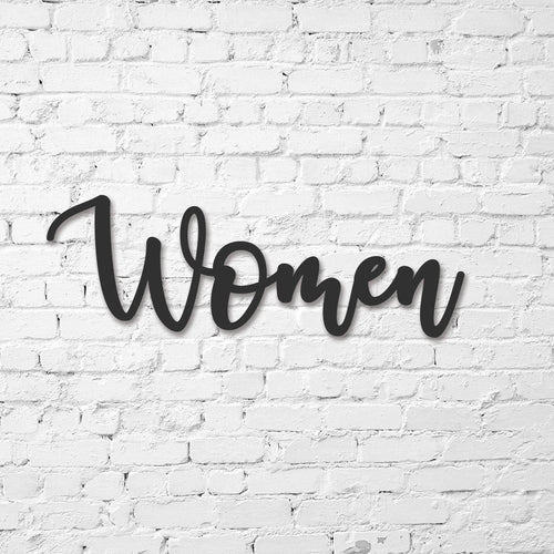 Women Bathroom Sign, Public Restroom Sign, Custom Metal Word Sign, Business Restroom Sign, Bathroom Gender Sign, Restaurant Decor, Laser Cut Metal Signs Custom Gift Ideas