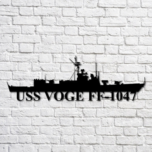 Uss Voge Ff1047 Navy Ship Metal Art, Custom Us Navy Ship Cut Metal Sign, Gift For Navy Veteran, Navy Ships Silhouette Metal Art, Navy Home Decor Laser Cut Metal Signs Custom Gift Ideas