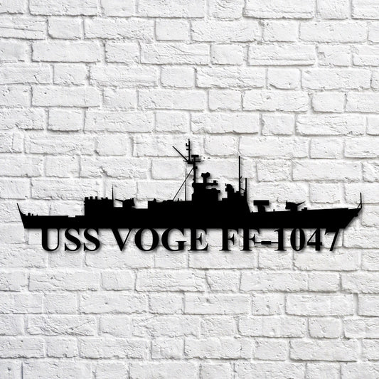 Uss Voge Ff1047 Navy Ship Metal Art, Custom Us Navy Ship Cut Metal Sign, Gift For Navy Veteran, Navy Ships Silhouette Metal Art, Navy Home Decor Laser Cut Metal Signs Custom Gift Ideas