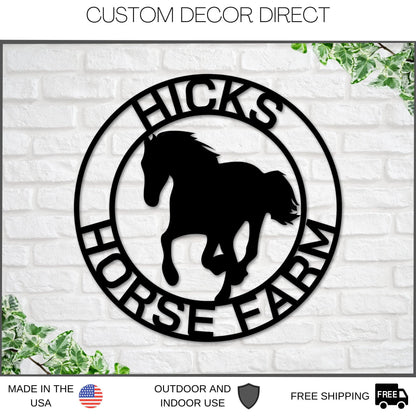 Christmas Gift, Personalized Horse Metal Sign, Horseshoe Art, Western Decor, Initial Metal Sign, Housewarming Gift, Metal Wall Art, Metal Laser Cut Metal Signs Custom Gift Ideas