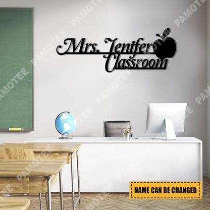 Customized Classroom Metal Door Sign, Teacher Wall Decoration, Metal Laser Cut Metal Signs Custom Gift Ideas