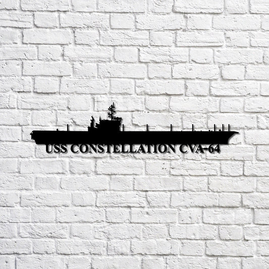 Uss Constellation Cva64 Navy Ship Metal Sign, Memory Wall Metal Sign Gift For Navy Veteran, Navy Ships - metal sign