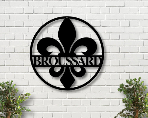 Christmas Gift, Fleur De Lis Customized Sign, Wall Mount Personalized Fleur De Lis, Personalized Fleur De Lis, Last Name Fleur De Lis,fl Laser Cut Metal Signs Custom Gift Ideas