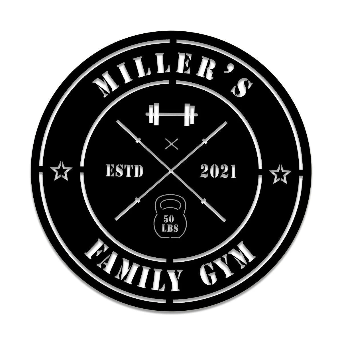 Personalized Metal Gym Sign, Fitness Center, Home Wall Decor, Wedding, Anniversary Art Gift For Him her, Metal Laser Cut Metal Signs Custom Gift Ideas