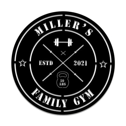 Personalized Metal Gym Sign, Fitness Center, Home Wall Decor, Wedding, Anniversary Art Gift For Him her, Metal Laser Cut Metal Signs Custom Gift Ideas