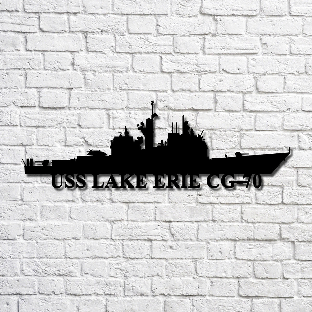 Uss Lake Erie Cg70 V2 Navy Ship Metal Art, Custom Us Navy Ship Cut Metal Sign, Gift For Navy Veteran, Navy Ships Silhouette Metal Art, Navy Home Decor Laser Cut Metal Signs Custom Gift Ideas