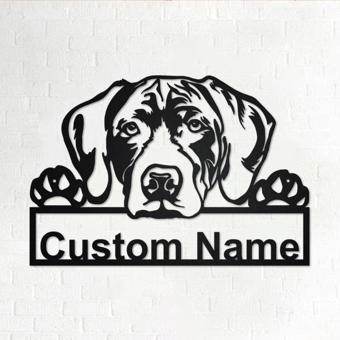 Personalized Custom German Shorthaired Pointer Metal Sign for Dog Lover Custom Name