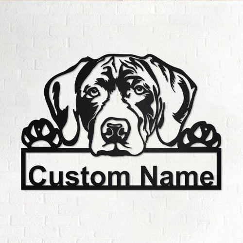 Personalized Custom German Shorthaired Pointer Metal Sign for Dog Lover Custom Name