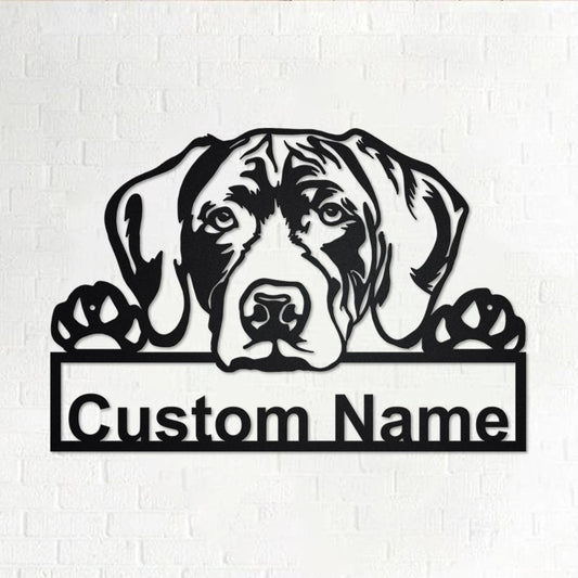 Personalized Custom German Shorthaired Pointer Metal Sign for Dog Lover Custom Name - 8 inches - metal sign