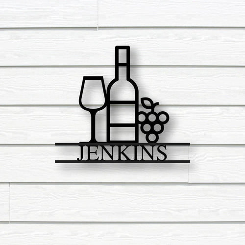 Personalized Wine Theme Metal Sign Metal Kitchen Sign Custom Metal Sign Wet Bar Sign Wine Down Wine Lover Gift Personalized Custom