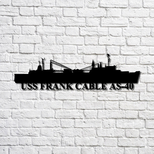 Uss Frank Cable As40 Navy Ship Metal Art, Custom Us Navy Ship Cut Metal Sign, Gift For Navy Veteran, Navy - metal sign