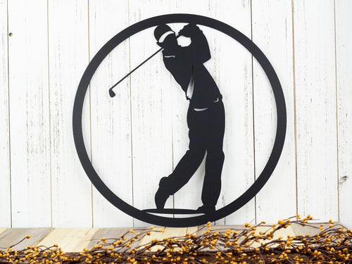 Golfer Golfer Gift Golf Gift Metal Wall Hanging Gift For Him Metal Wall Decor Metal Sign Outdoor