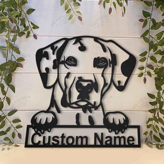 Dalmatian Dog Personalized Metal Wall Decor, Cut Metal Sign, Metal Wall Art, Metal House Sign, Metal - metal sign