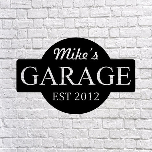 Personalized Metal Garage Sign, Garage Wall Decor, Metal Wall Decor, Garage Decor, Personalized Home - metal sign