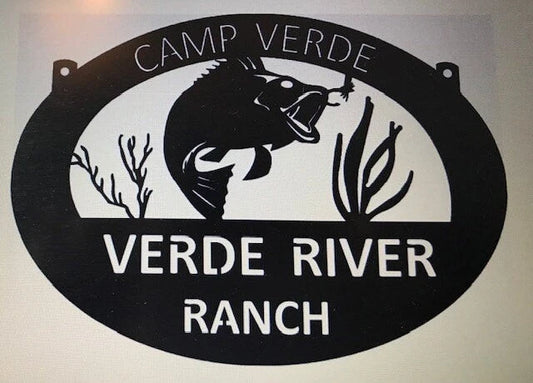Metal Sign Fish Underwater Scene Metal House Sign - 8 inches - metal sign