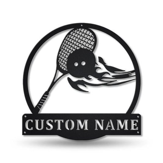 Personalized Squash Sport Monogram Metal Sign Art , Custom Squash Sport Metal Sign, Squash Sport Lover - metal sign