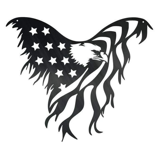 Eagle Flag Customized Metal Signs Custom Metal Sign Custom Signs Metal Sign - 8 inches - metal sign
