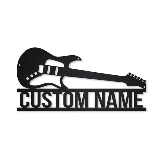 Personalized Guitar Bass Metal Sign Art, Custom Guitar Bass Metal Wall Art, Bedroom Decor, Custom Guitar - metal sign