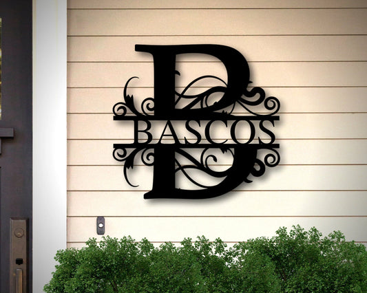 Family Name Metal Sign, Personalized Last Name Sign, Personalized Metal Initial Sign, Welcome Sign For - metal sign
