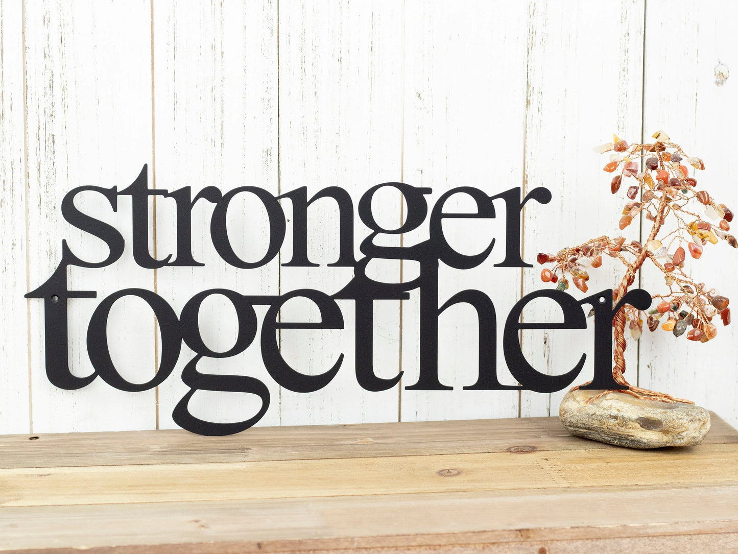 Stronger Together Metal Sign Black Metal Wall Decor Metal Signs Wall Decor Wall Decorations