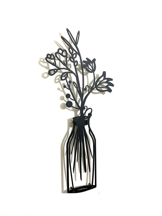 Spring Flowers (Design 3) Cut Metal Sign Laser Cut Metal Signs Custom Gift Ideas - 8 inches - metal sign