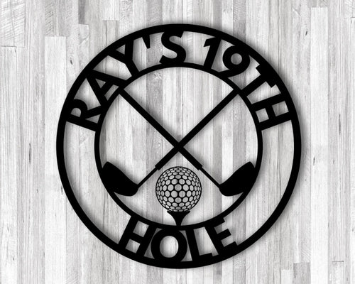 Personalized Golf Sign, Personalized Golf Decor, Golf Wall Art, 19th Hole Sign, Bar Sign, Metal Golf Sign, Golf Gifts For Men, Man Cave Sign Laser Cut Metal Signs Custom Gift Ideas
