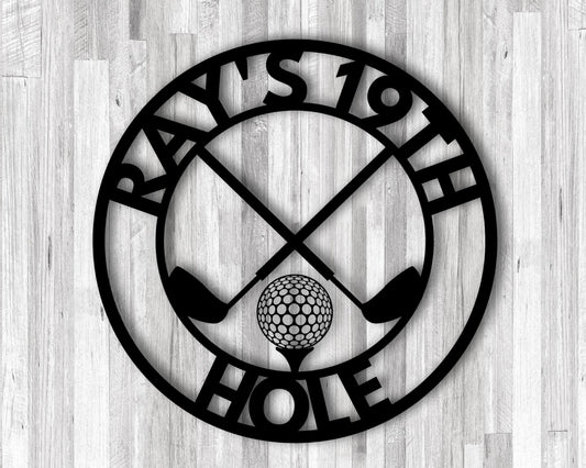 Personalized Golf Sign, Personalized Golf Decor, Golf Wall Art, 19th Hole Sign, Bar Sign, Metal Golf - metal sign