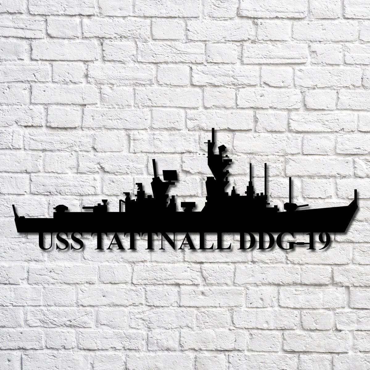 Uss Tattnall Ddg19 Navy Ship Metal Art, Gift For Navy Veteran, Navy Ships Silhouette Metal Art, Navy Home Decor Laser Cut Metal Signs Custom Gift Ideas