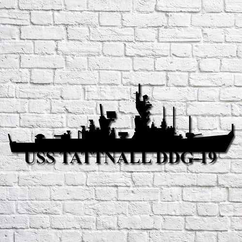 Uss Tattnall Ddg19 Navy Ship Metal Art, Gift For Navy Veteran, Navy Ships Silhouette Metal Art, Navy Home Decor Laser Cut Metal Signs Custom Gift Ideas