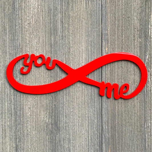 You And Me Infinity Metal Sign Cutout Cut Metal Sign Wall Metal Art