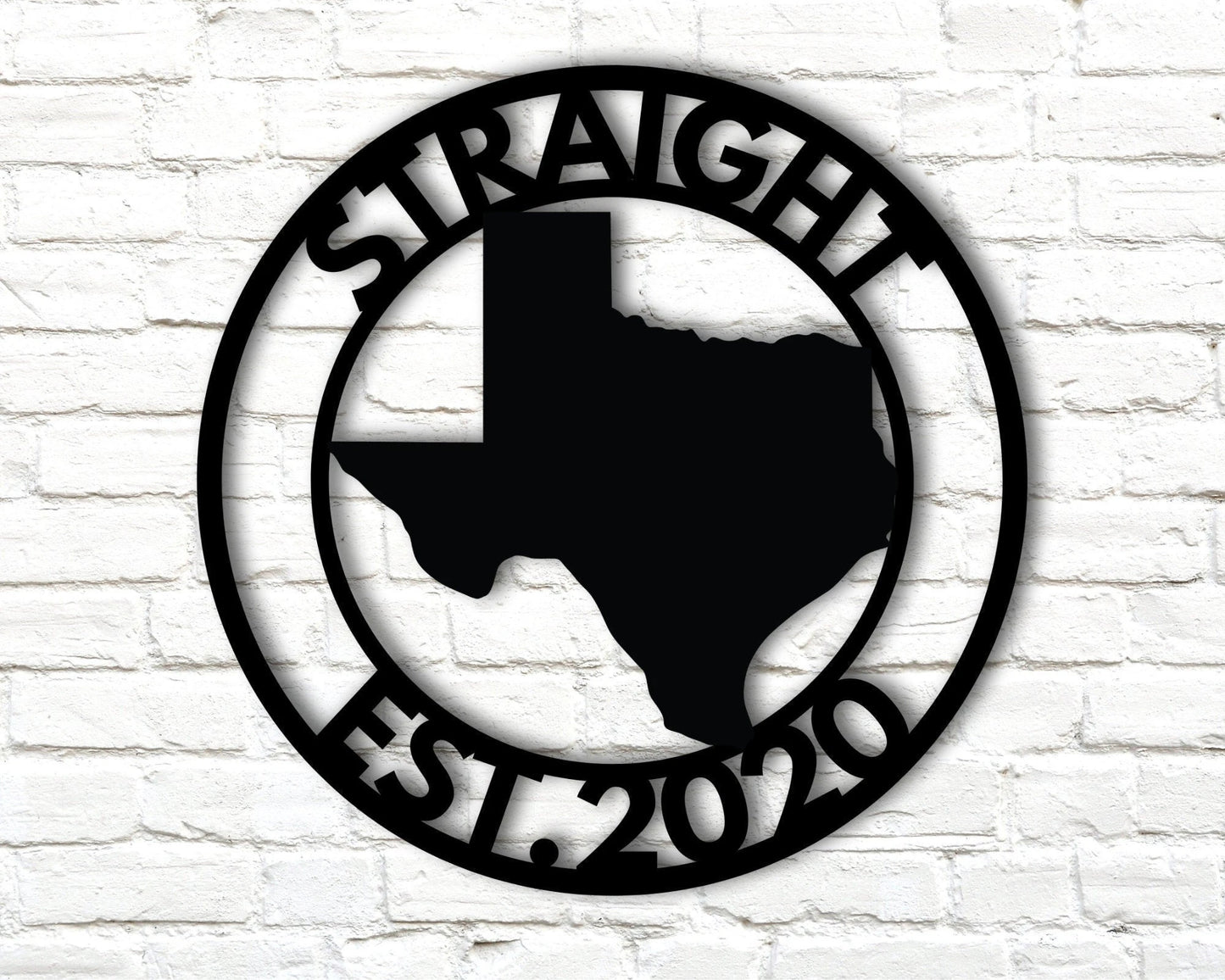Custom Texas Metal Sign Last Name Metal Sign Metal Established Family Sign Custom Texas Signs Texas Texas