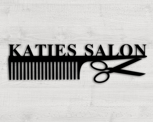 Hair Studio Sign, Custom Hair Salon Sign, Barber Shop Sign, Personalized Salon Sign, Salon Decor, Hair - metal sign