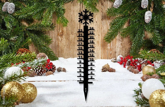 Snow Gauge 24 Metal - 8 inches - metal sign