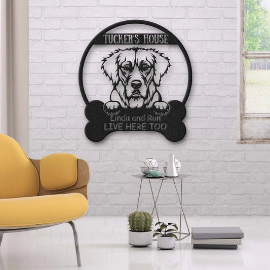 Dog's House Dog Lovers Personalized Metal Sign Laser Cut Metal Signs Custom Gift Ideas - metal sign