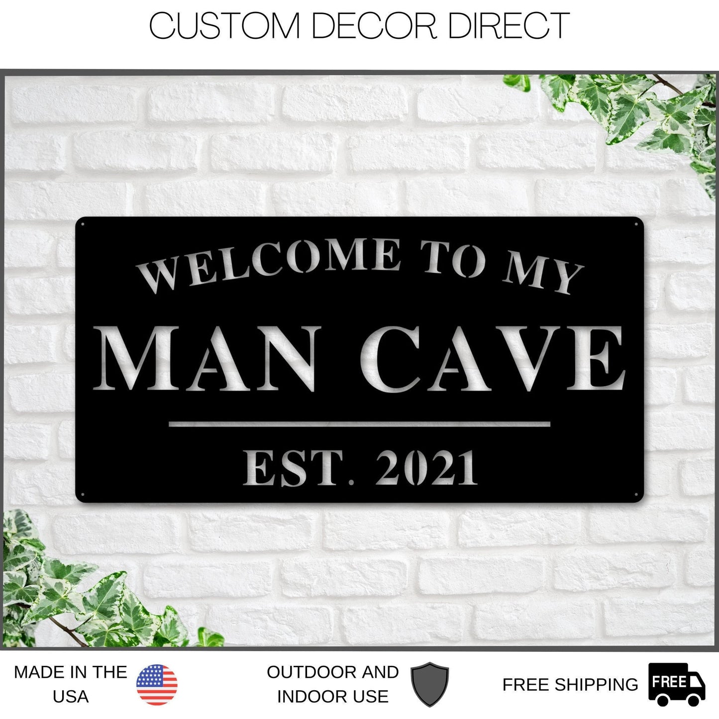 Man Cave Sign, Man Cave Decor, Personalized Man Cave Sign, Gift For Dad, Fathers Day Sign, Welcome To My Man Cave, Man Cave Metal Sign, Dad Laser Cut Metal Signs Custom Gift Ideas
