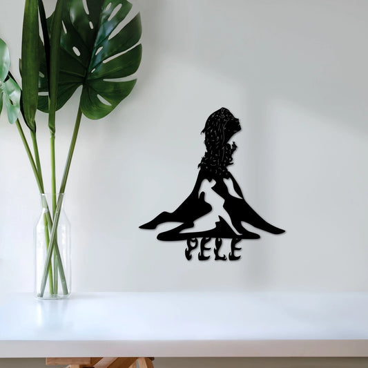 Pele Volcano Hawaiian Decor Big Island Hawaii Volcano Hawaiian Signs Pele Goddess Volcano Goddess Tiki Art - 8 inches - metal sign