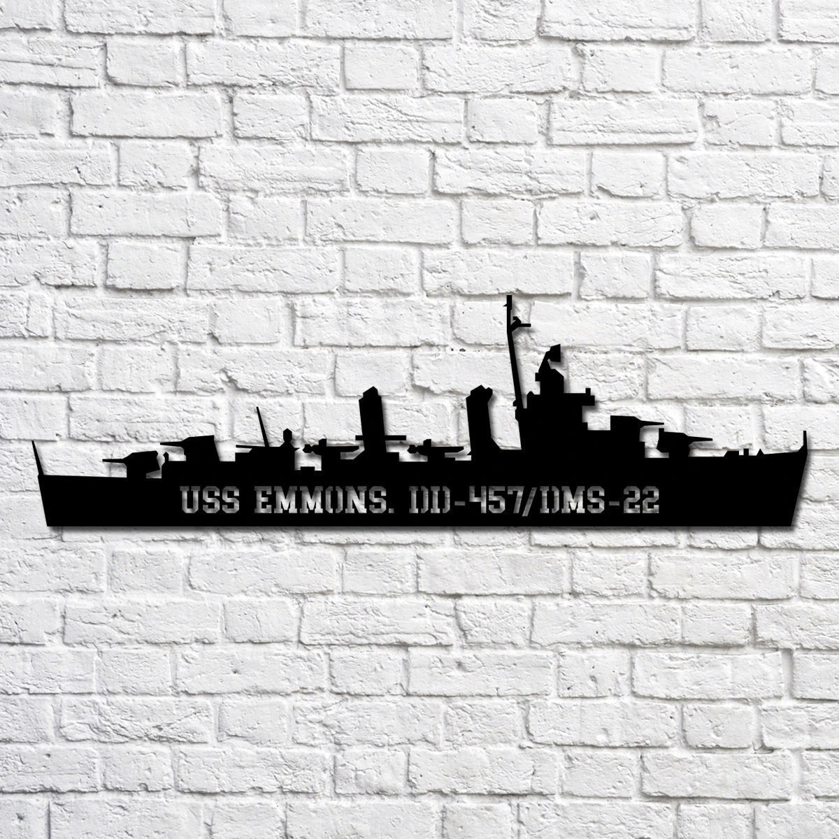 Uss Emmons. Dd457 dms22 Navy Ship Metal Art, Custom Us Navy Ship Cut Metal Sign, Gift For Navy Veteran, Navy Ships Silhouette Metal Art, Navy Home Decor Laser Cut Metal Signs Custom Gift Ideas