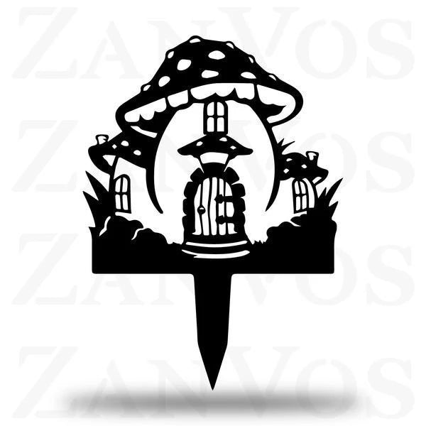 Mushroom House Customized Metal Signs Custom Metal Sign Custom Signs Metal Sign
