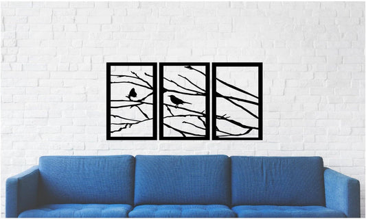 Three Piece Collectable 3 Piece Metal 3 Piece Art - 8 inches - metal sign