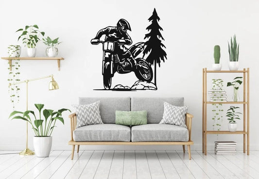 Cross Motorcycle Metal Sign, Metal Wall Art, Home Decor, Metal Laser Cut Metal Signs Custom Gift Ideas - 8 inches - metal sign