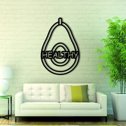 Avocado Wall Decor Metal Healthy Living Room Wall Signs Metal Wall Decor Wall Hanging Housewarming Gift Outdoor Metal Sign