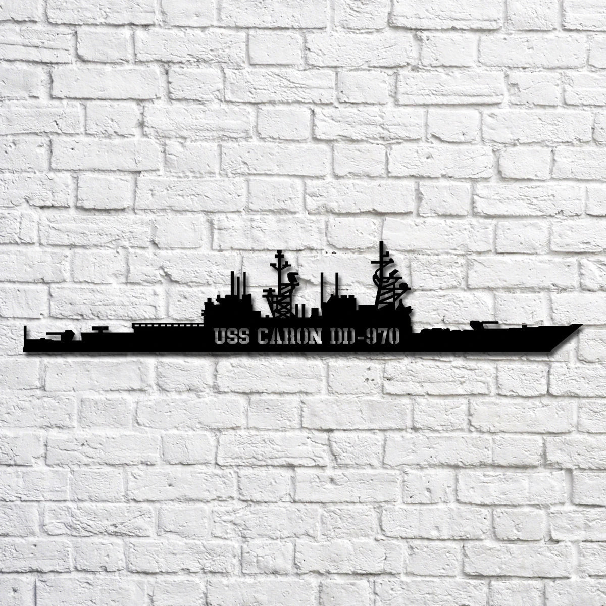 Uss Caron Dd970 Navy Ship Metal Art, Custom Us Navy Ship Cut Metal Sign, Gift For Navy Veteran, Navy Ships Silhouette Metal Art, Navy Home Decor Laser Cut Metal Signs Custom Gift Ideas