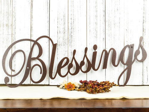Blessings Metal Sign Metal Wall Decor Wall Hanging Steel Gift Gift For Her Grandchildren Wall Art
