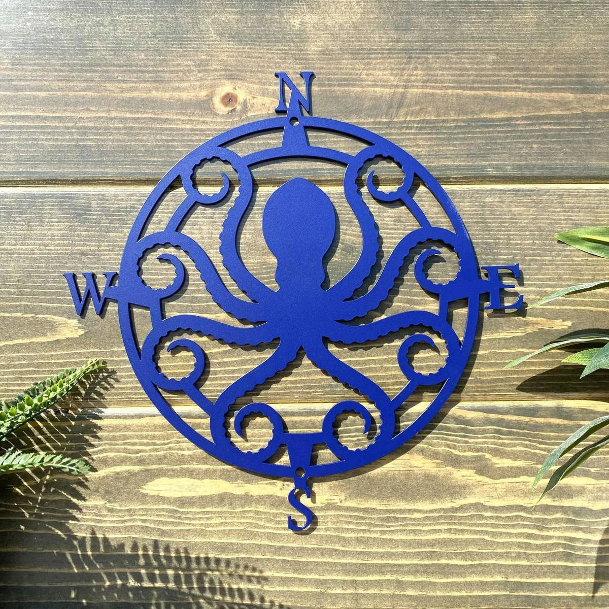 Kraken Octopus Compass Wall Decor Cut Metal Sign Metal House Sign