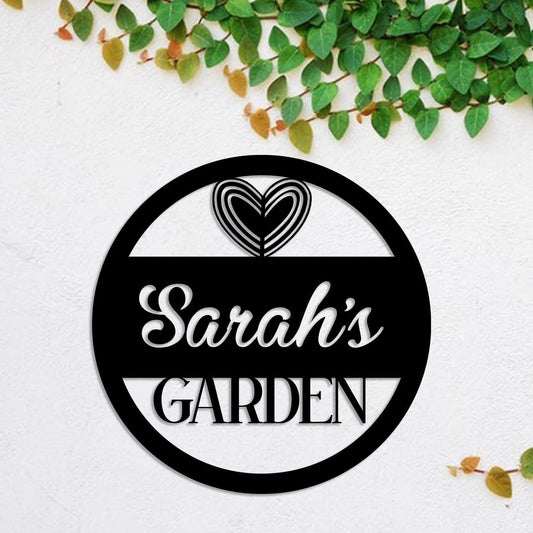 Metal Garden Sign, Custom Outdoor Garden Stake, Home Decor, Wedding, Anniversary Art Gift For Gardening - wedding detail