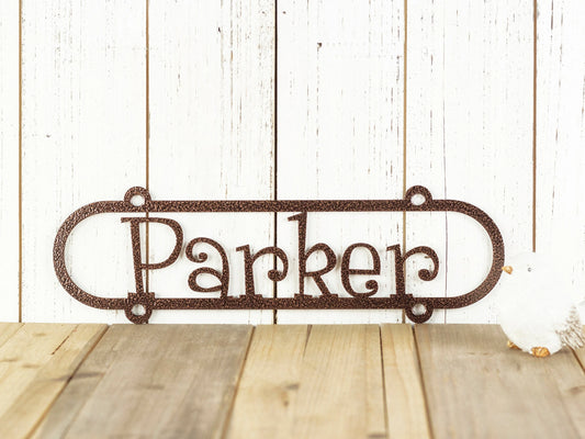 Custom Metal Name Sign, Personalized Name Plaque, Outdoor Metal Wall Art, Laser Cut Metal Signs Custom Gift Ideas - 8 inches - metal sign