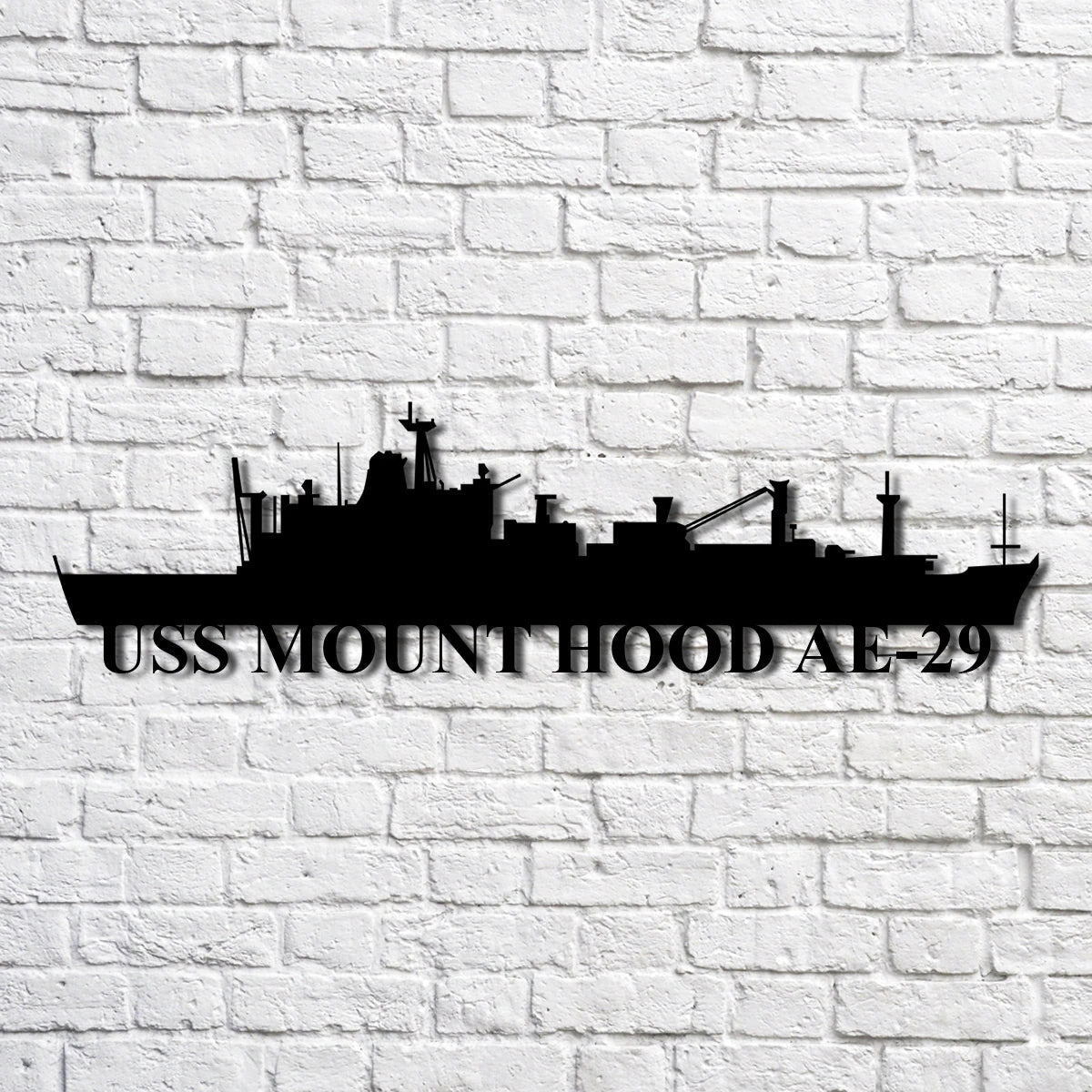 Uss Mount Hood Ae29 Navy Ship Metal Art, Gift For Navy Veteran, Navy Ships Silhouette Metal Art, Navy Home Decor Laser Cut Metal Signs Custom Gift Ideas