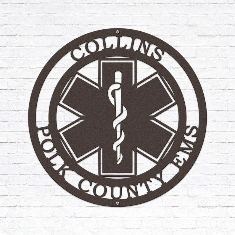 Personalized Emt Sign Star Of Life Personalized Gift ~ems Gift~ Emt~ Paramedic Gift~ Ambulance Driver~ Christmas Gift