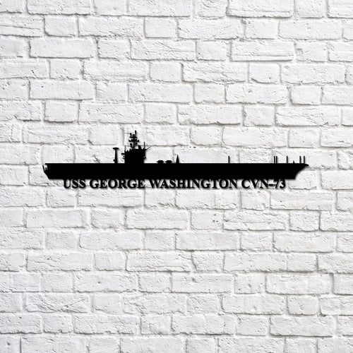 USS George Washington CV73 aircraft carrier Navy Ship Metal Sign, Memory Wall Metal Sign Gift for Navy Veteran Laser Cut Metal Signs Custom Gift Ideas