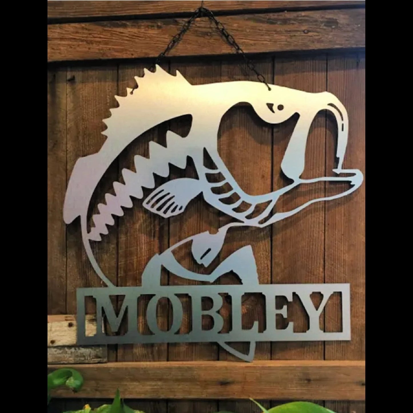 Family Name Bass Fish Decor Bass Fishing Fishing Gifts For Men Family Name Decor Man Cave Gifts Name Sign For Wall